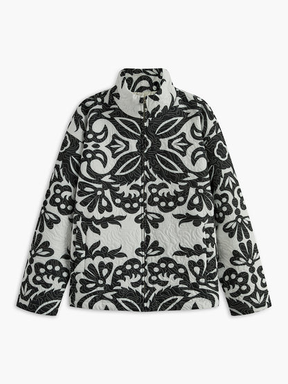 OPHELIA | BAROQUE QUILTED JACKET BLACK