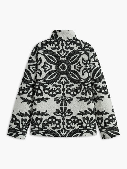 OPHELIA | BAROQUE QUILTED JACKET BLACK