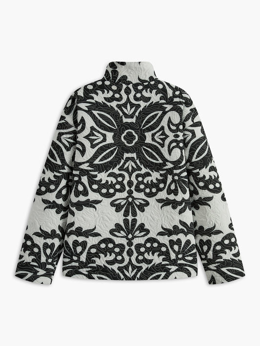 OPHELIA | BAROQUE QUILTED JACKET BLACK