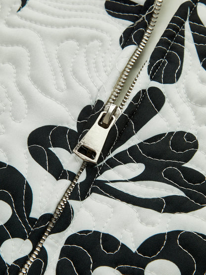 OPHELIA | BAROQUE QUILTED JACKET BLACK