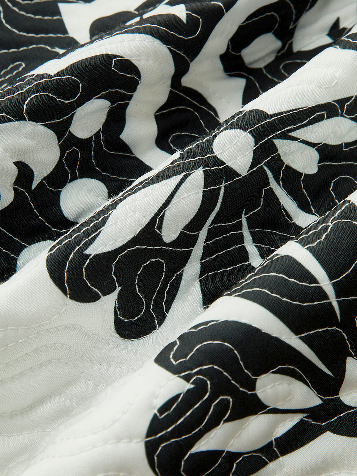 OPHELIA | BAROQUE QUILTED JACKET BLACK