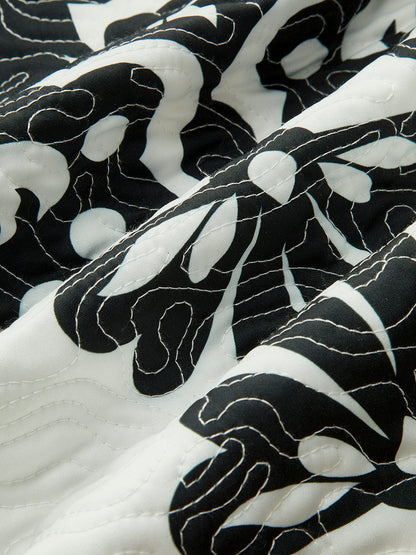 OPHELIA | BAROQUE QUILTED JACKET BLACK