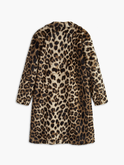 LEONORA | FAUX FUR LEOPARD COAT