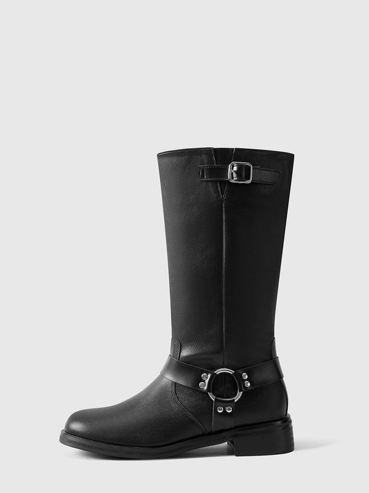 NOCTIS | HARNESS RIDER BOOTS BLACK
