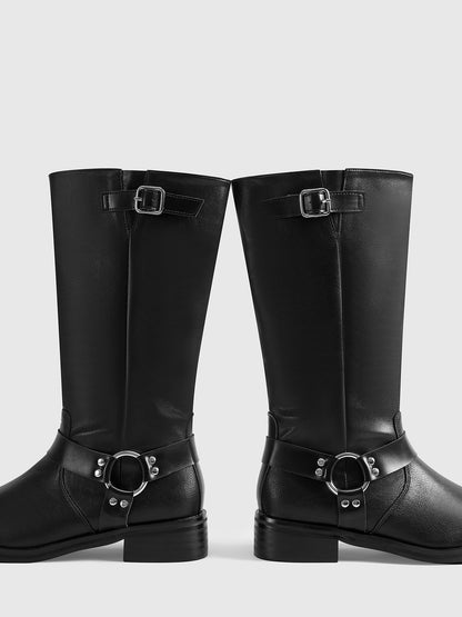 NOCTIS | HARNESS RIDER BOOTS BLACK
