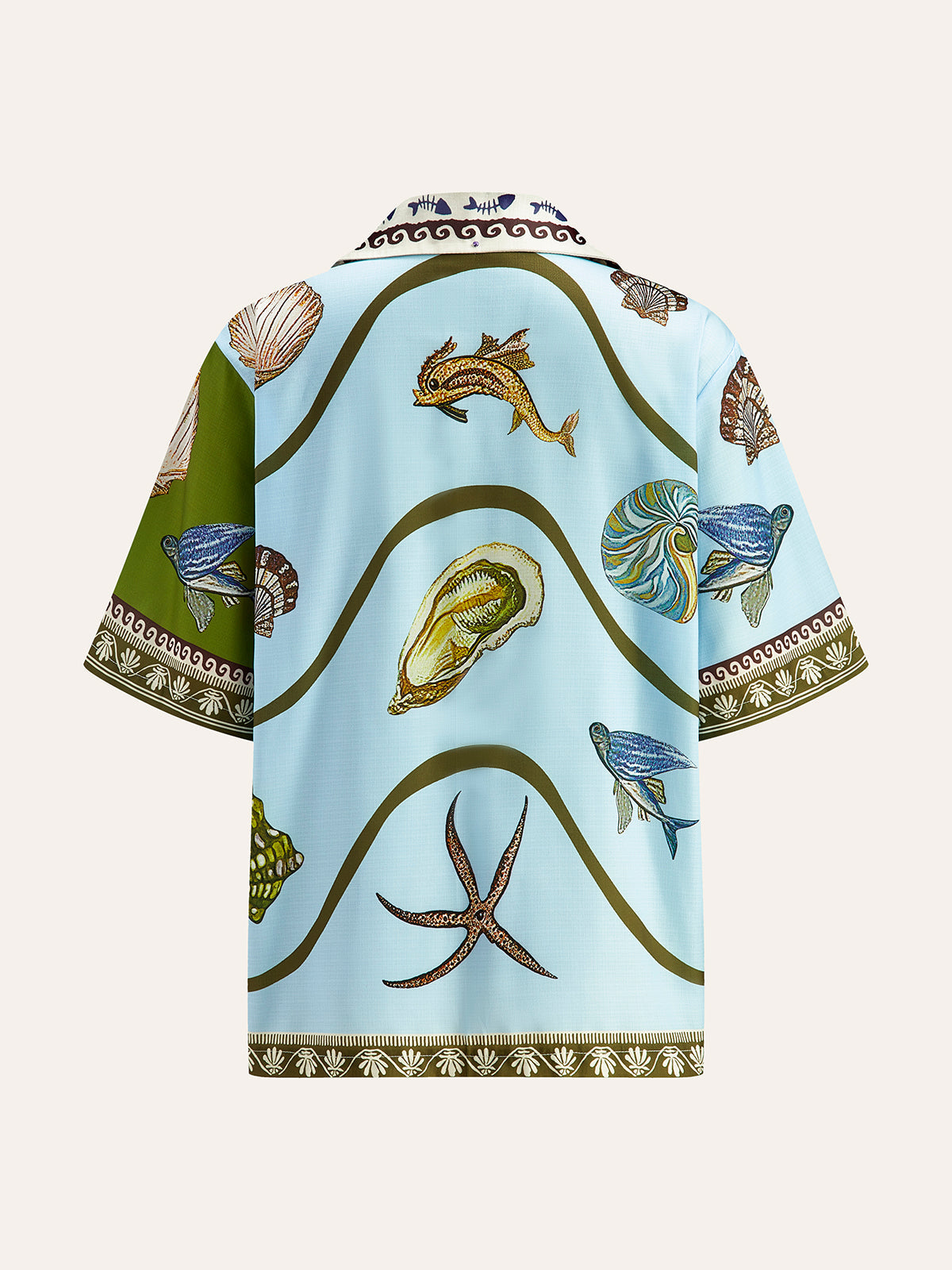 Printed Shirt With Drawstring Pants Set Multicolor