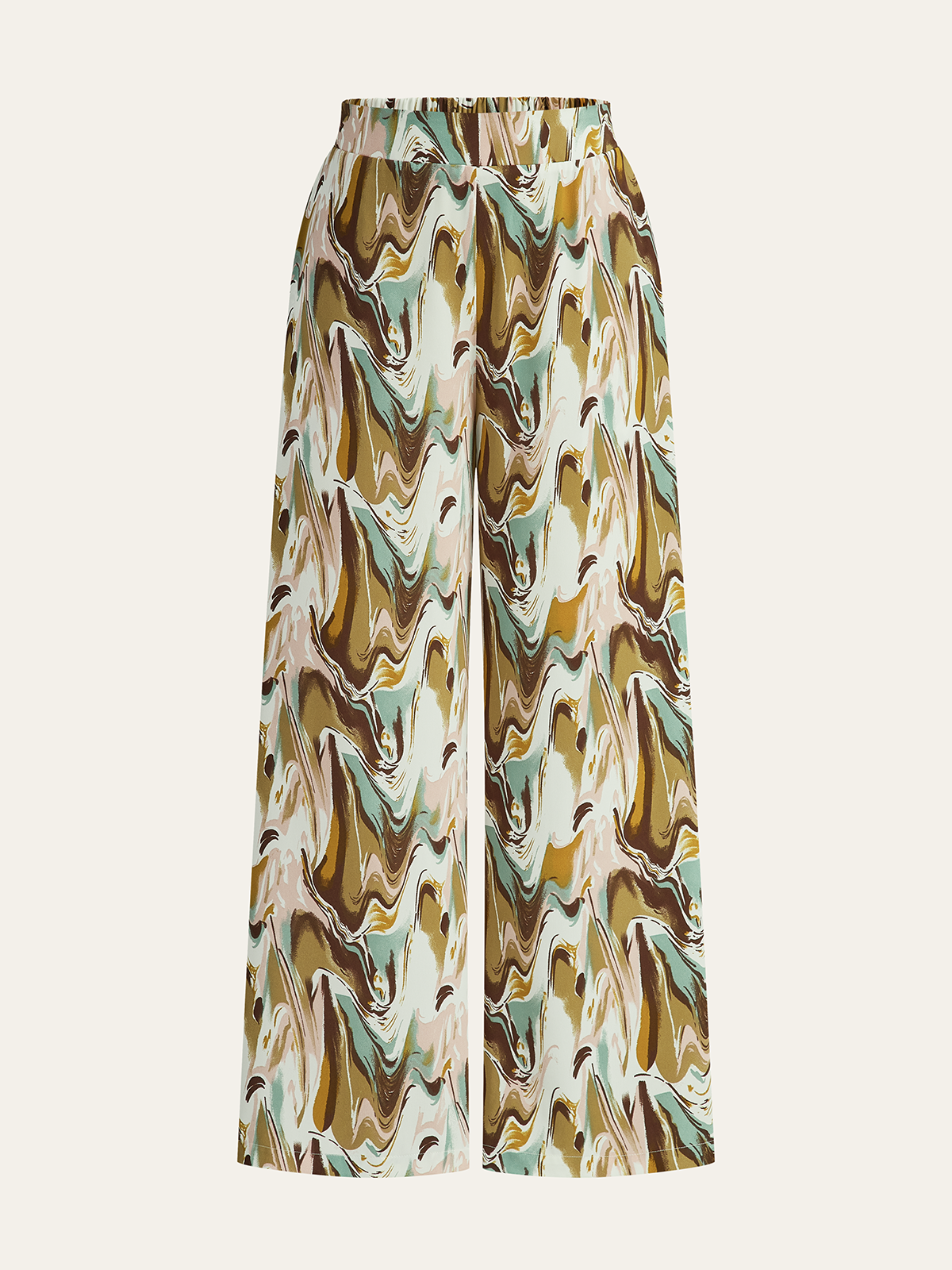 CAPRI | MARBLE PRINT WIDE LEG PANTS