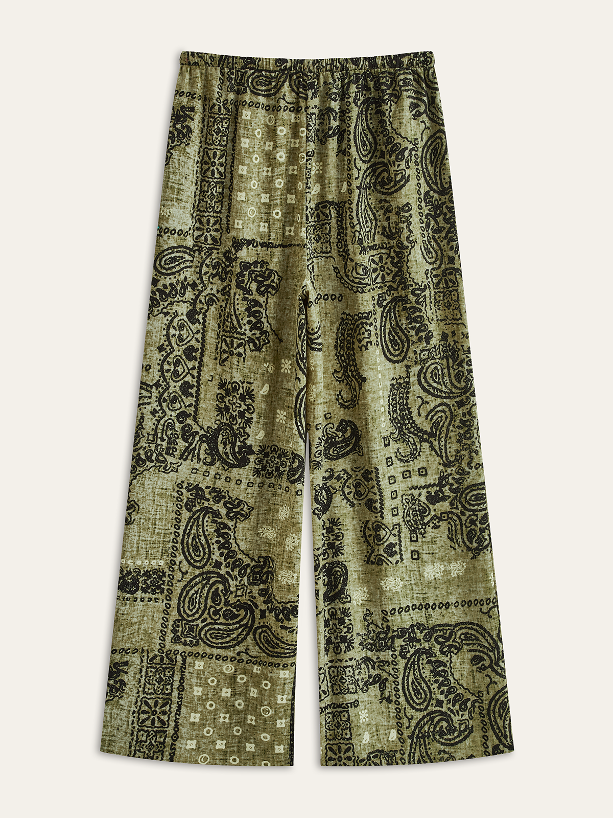 PALERMO | PAISLEY DRAWSTRING PANTS GREEN