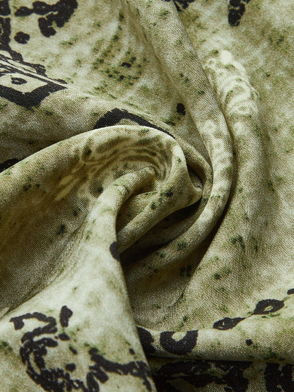 PALERMO | PAISLEY DRAWSTRING PANTS GREEN