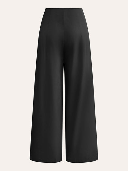 HAVANA | PALM EMBROIDERED PANTS BLACK