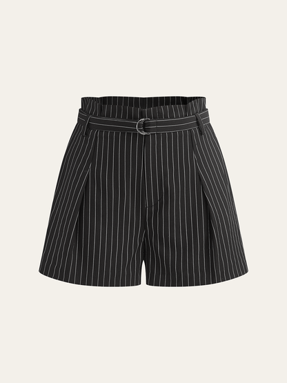 VIVIENNE | PINSTRIPE SHORTS BLACK