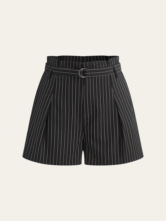 VIVIENNE | PINSTRIPE SHORTS BLACK