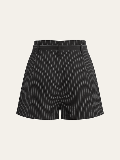 VIVIENNE | PINSTRIPE SHORTS BLACK
