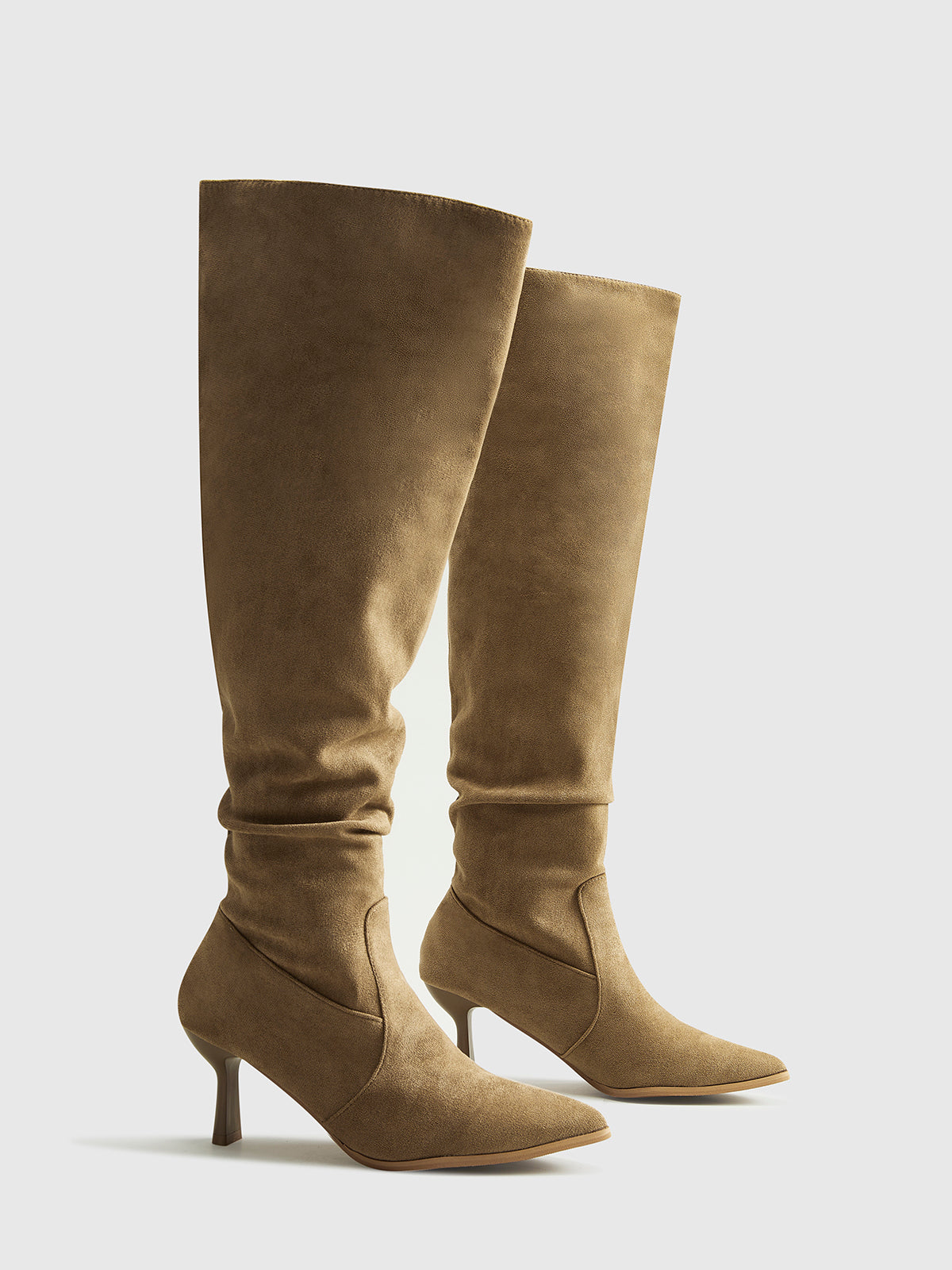 SAVONA | SLOUCH SUEDE BOOTS KHAKI