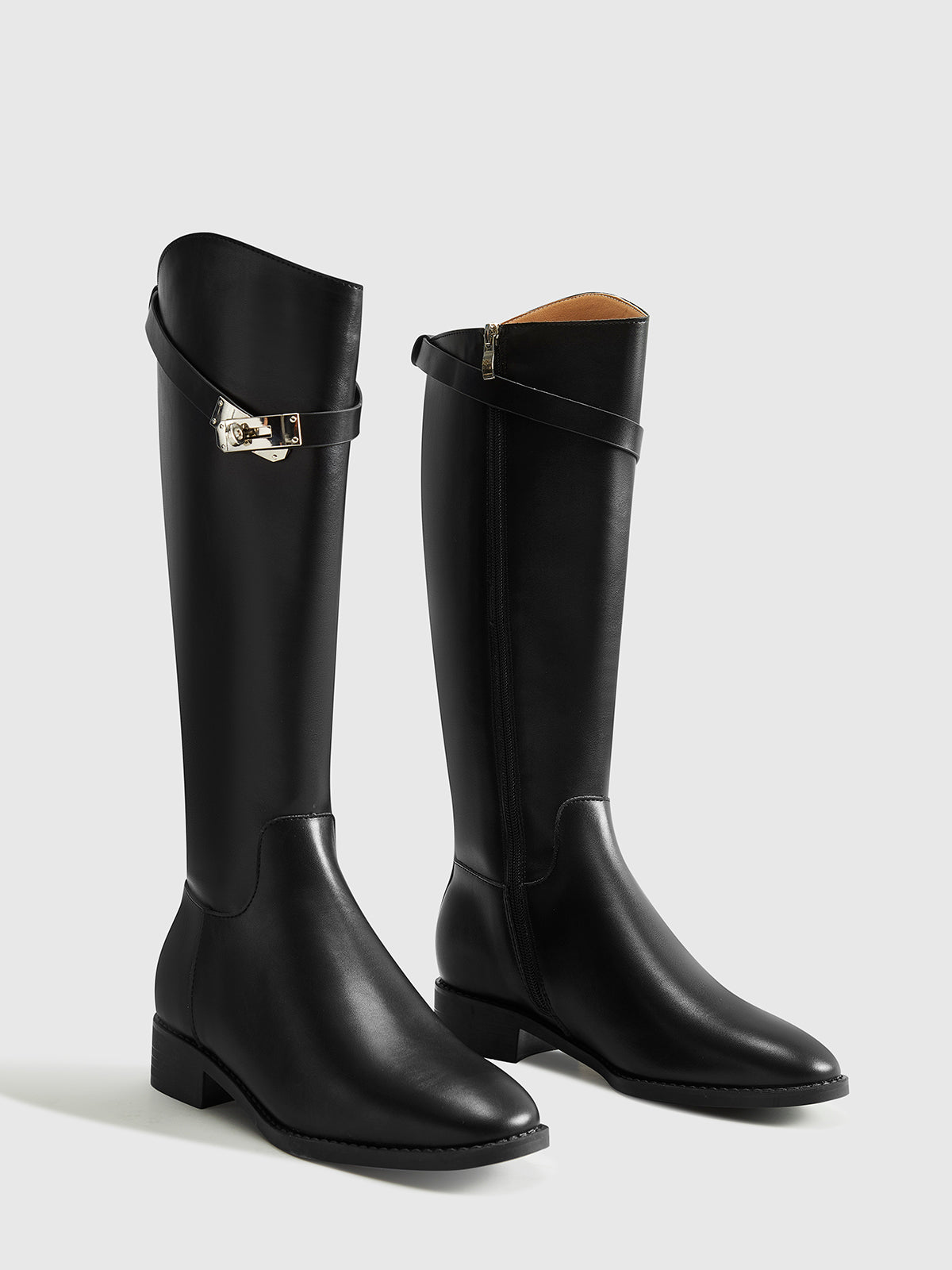 AURELIA | PADLOCK RIDING BOOTS BLACK