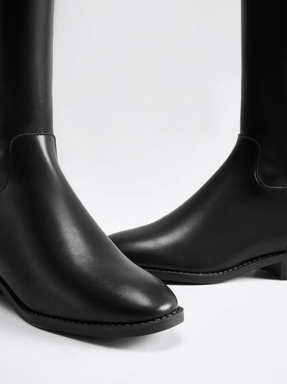 AURELIA | PADLOCK RIDING BOOTS BLACK