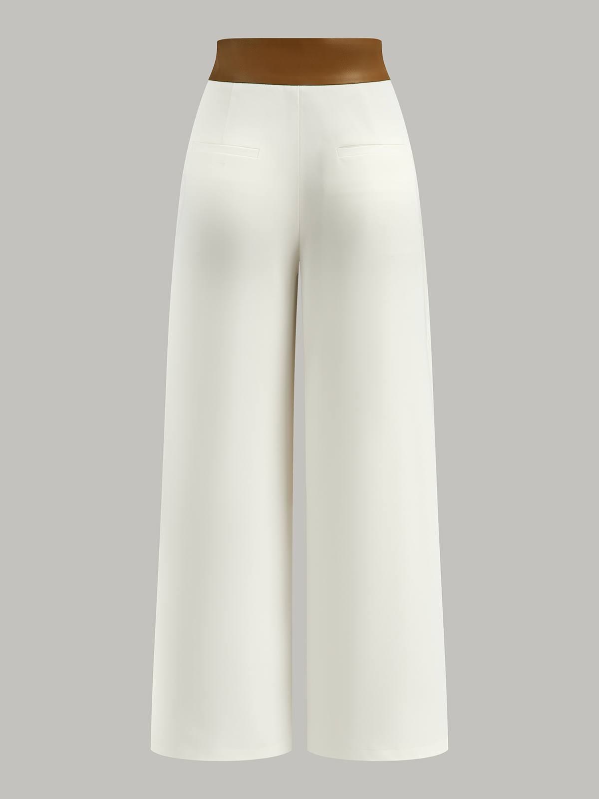 SIENA | CONTRAST WAIST PANTS WHITE