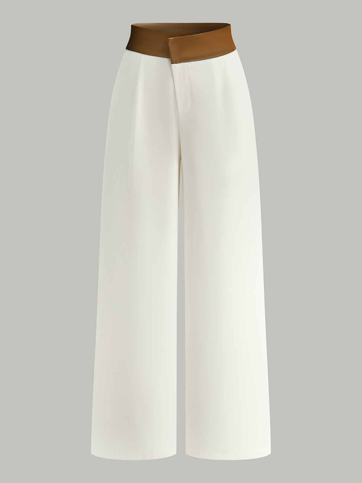 SIENA | CONTRAST WAIST PANTS WHITE