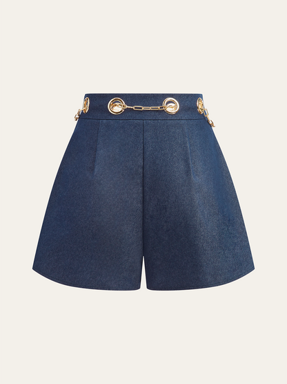 NOIR | CHAINLINK SHORTS BLUE