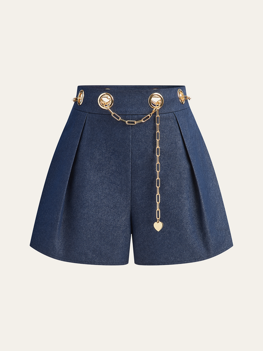 NOIR | CHAINLINK SHORTS BLUE