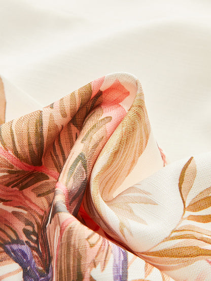 SOLANA | PRINTED TIE WAIST SHORTS LIGHT YELLOW