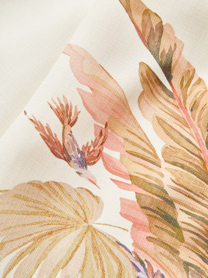 SOLANA | PRINTED TIE WAIST SHORTS LIGHT YELLOW