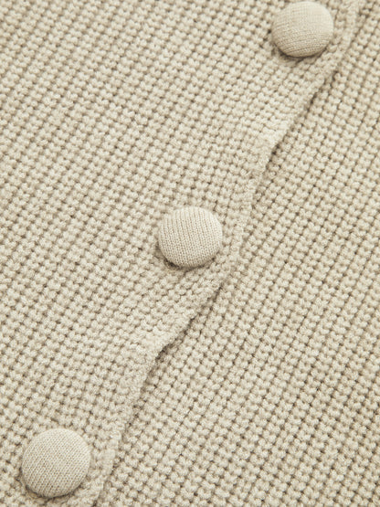 AVENA | PEPLUM KNIT CARDIGAN KHAKI
