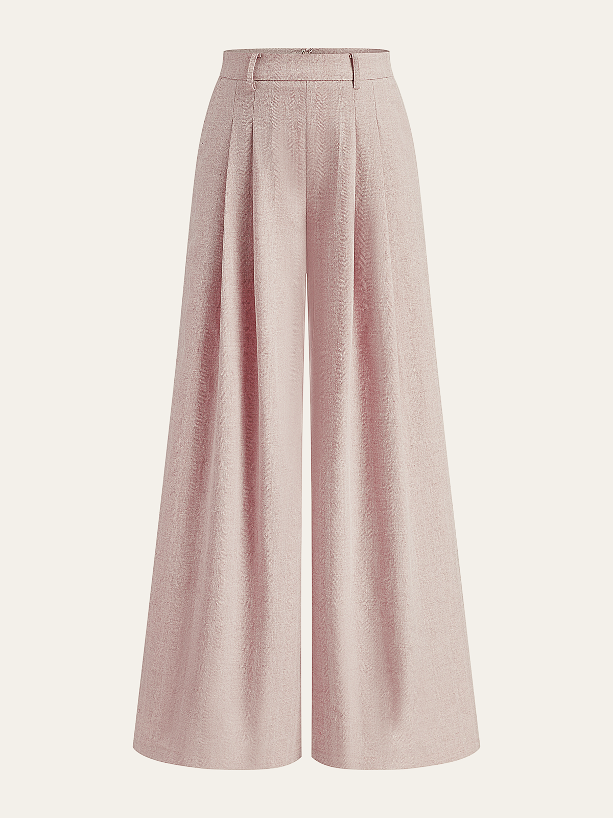 FIRENZE | PLEATED WIDE LEG PANTS PINK