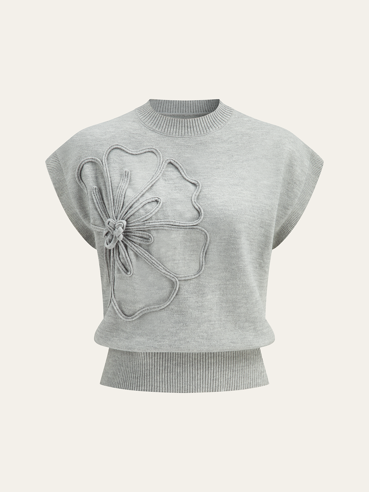 LUZIANA | SCULPTED FLOWER KNIT TOP