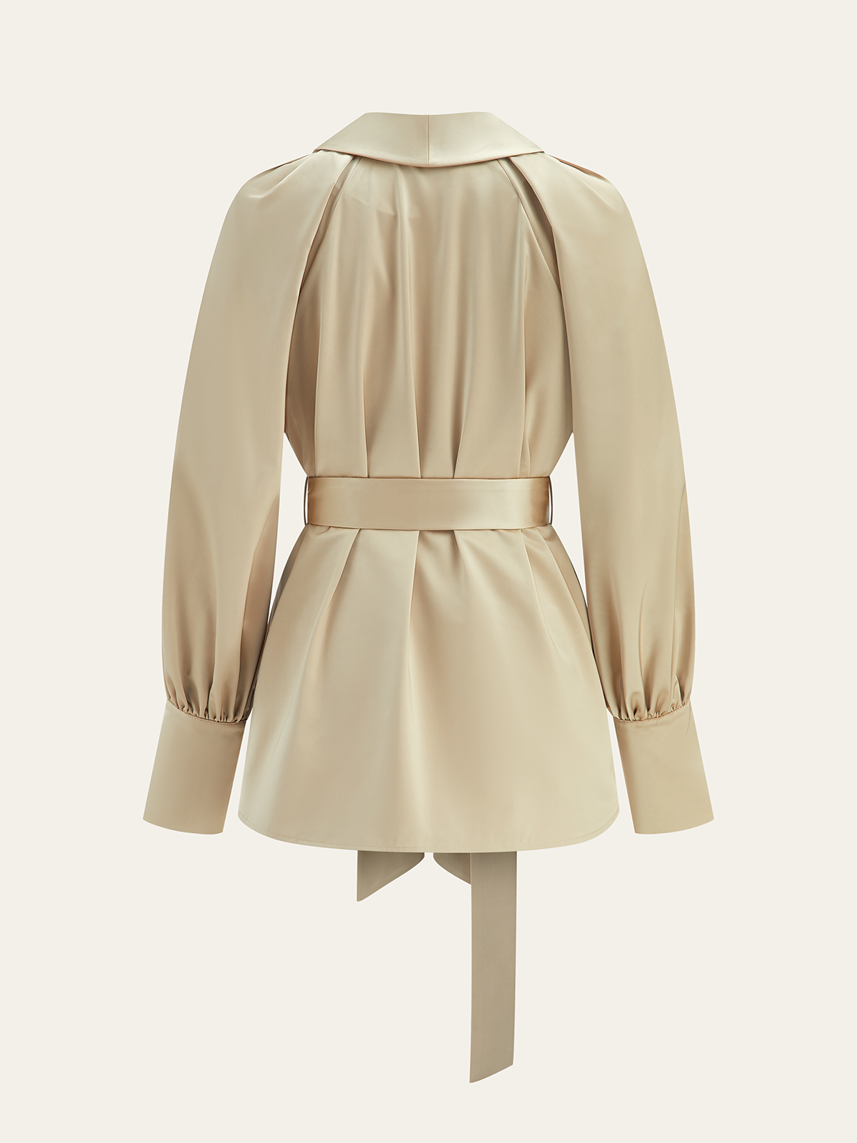 CAPRI | BELTED SATIN JACKET
