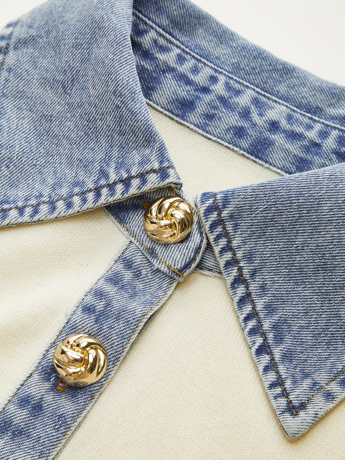 AURELIA | DENIM COLLARED KNIT SWEATER BURGUNDY