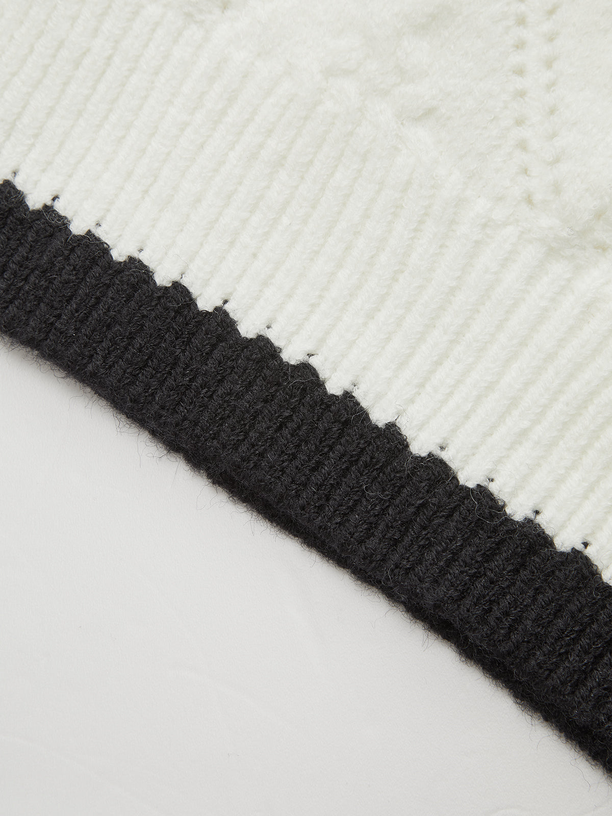 OPALINE | CONTRAST BOW CARDIGAN WHITE