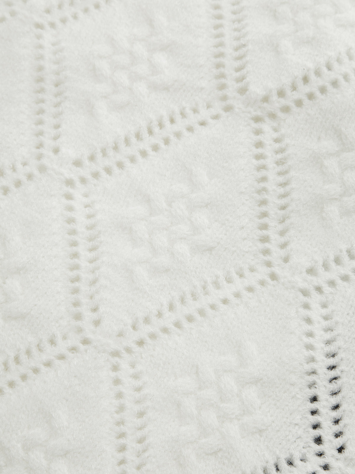 OPALINE | CONTRAST BOW CARDIGAN WHITE