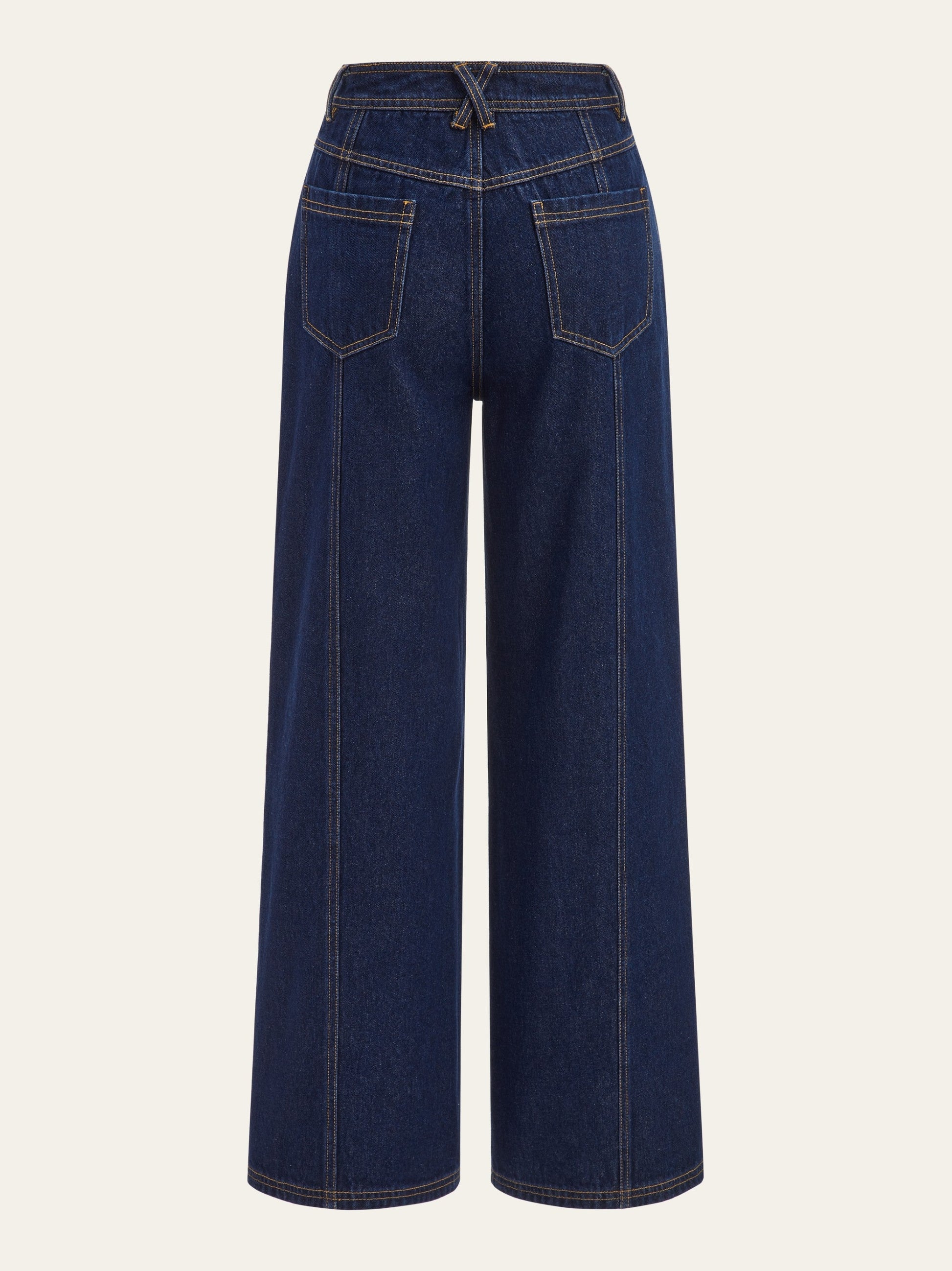 VERONA | GOLD BUTTON WIDE LEG JEANS