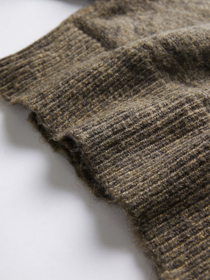 OLIVETTA | SIDE BUTTON CARDIGAN BROWN