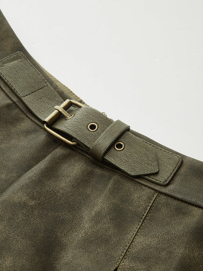 ASTRA | BELTED PLEATED SHORTS