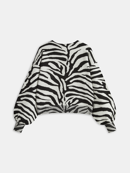 SAVANA | ZEBRA JACQUARD CARDIGAN