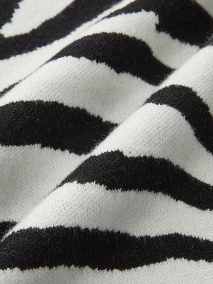 SAVANA | ZEBRA JACQUARD CARDIGAN