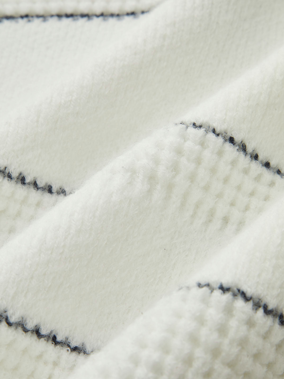 ELISE | STRIPED KNIT SWEATER X DENIM COLLAR