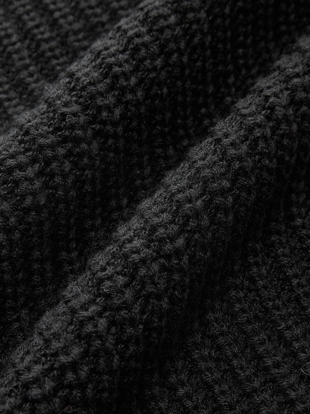 Flower Applique Sweater Black