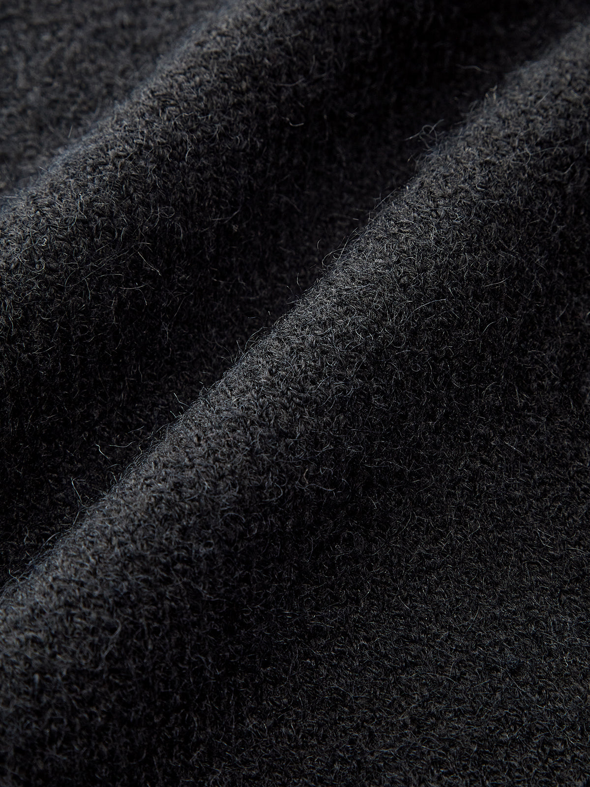 Buttoned Contrast Fringe Split Sweater Black