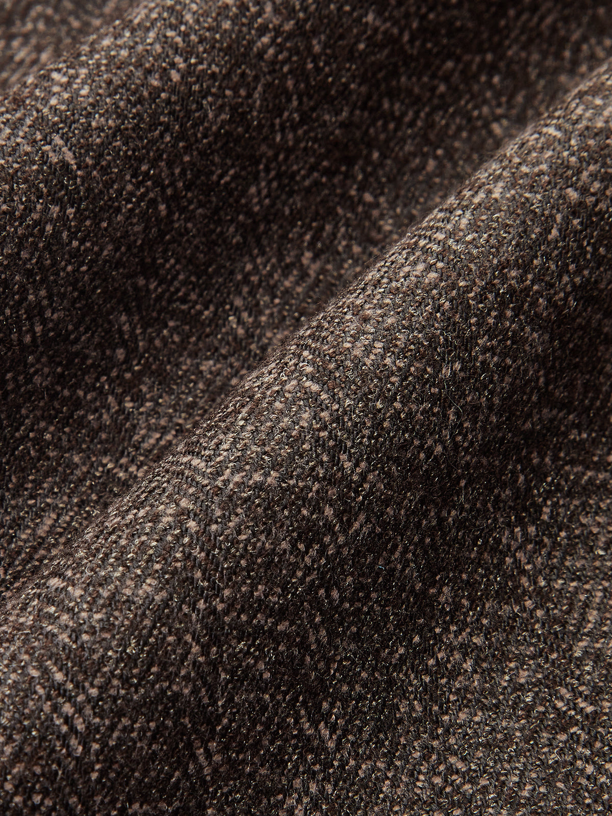 Buttoned Twill Retro Pants Dark Brown