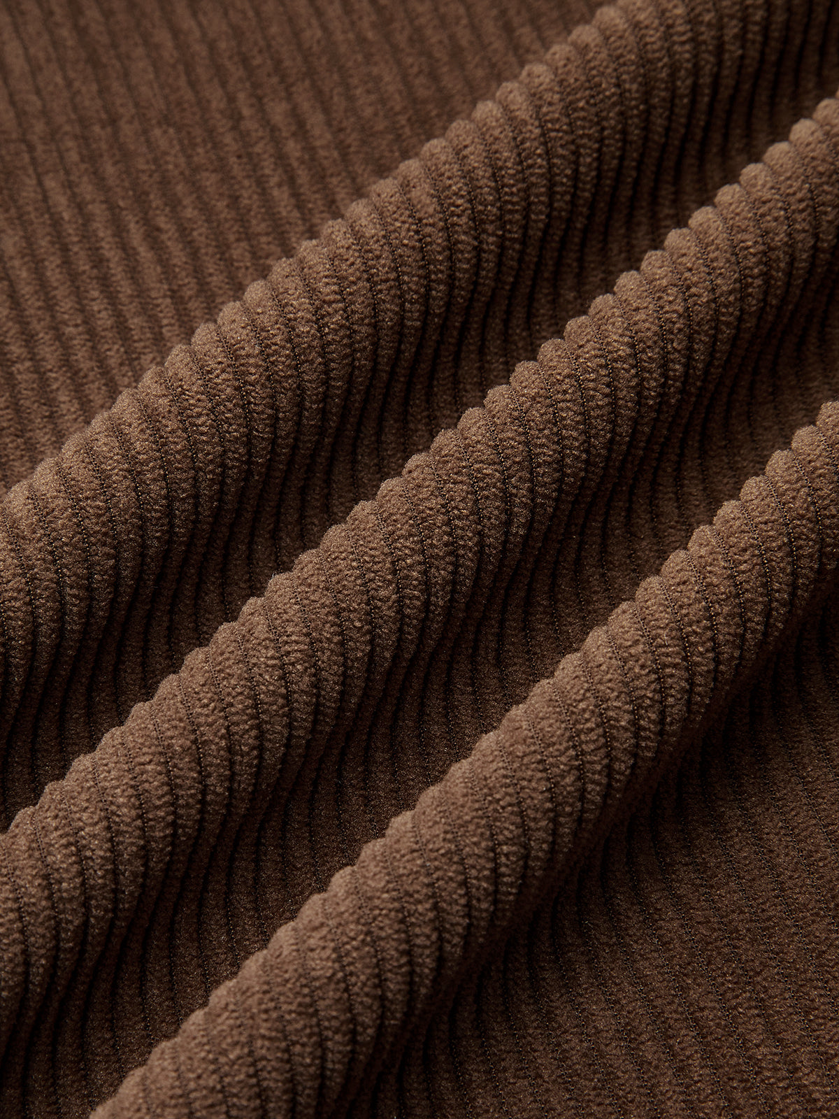 Mid-Waist Corduroy Wide-Leg Drawstring Pants Dark Brown