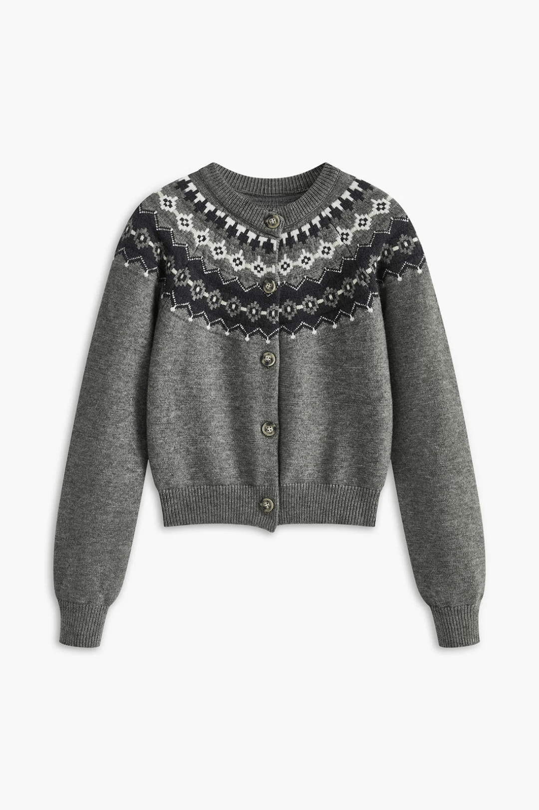 AURORA | FAIR ISLE YOKE CARDIGAN