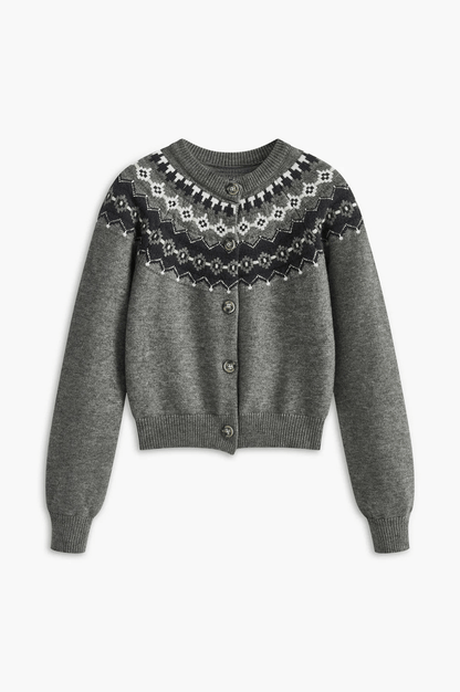 AURORA | FAIR ISLE YOKE CARDIGAN