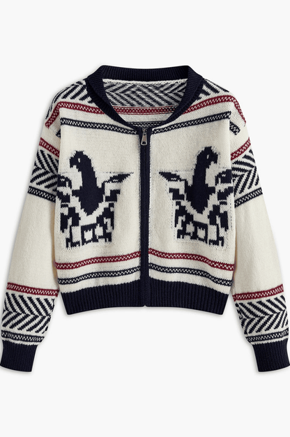 ORION | EAGLE JACQUARD ZIP CARDIGAN