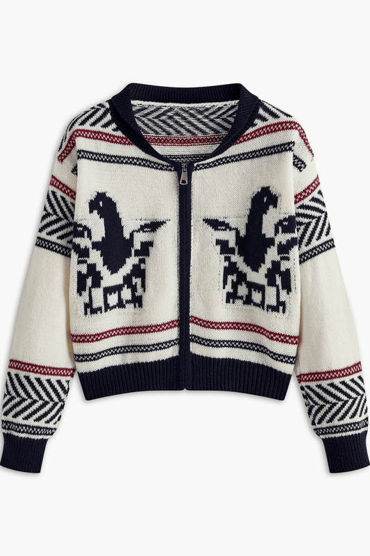 ORION | EAGLE JACQUARD ZIP CARDIGAN