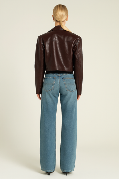 CAPRI | CHOCOLATE LEATHER JACKET