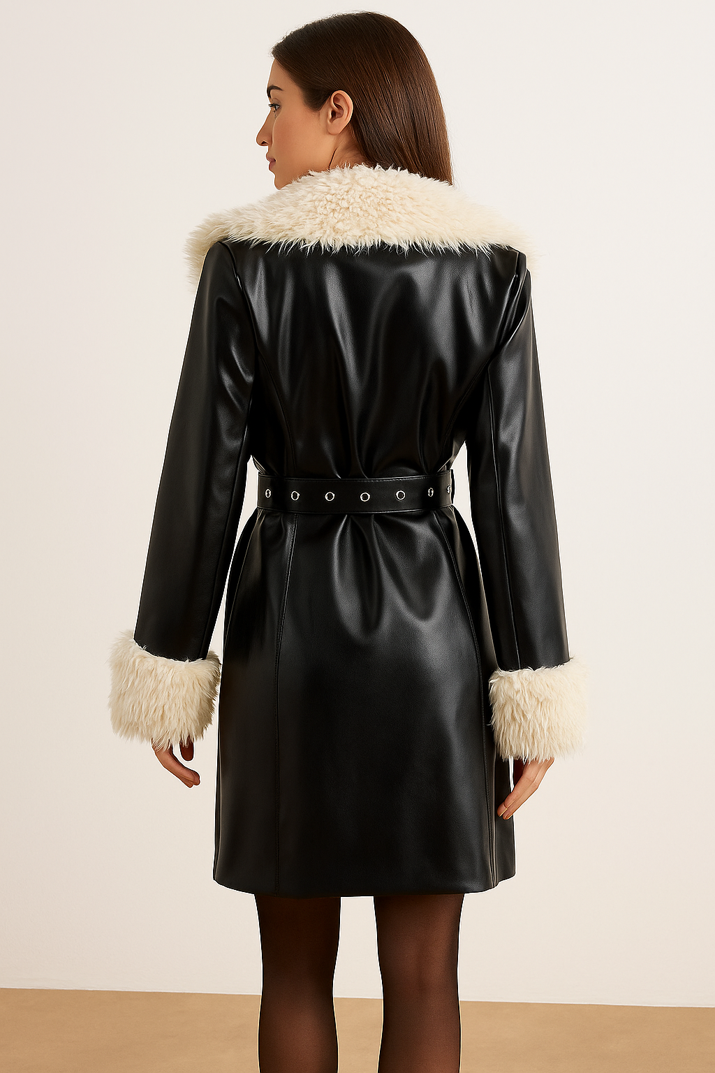 SORRENTO | BELTED FAUX FUR JACKET
