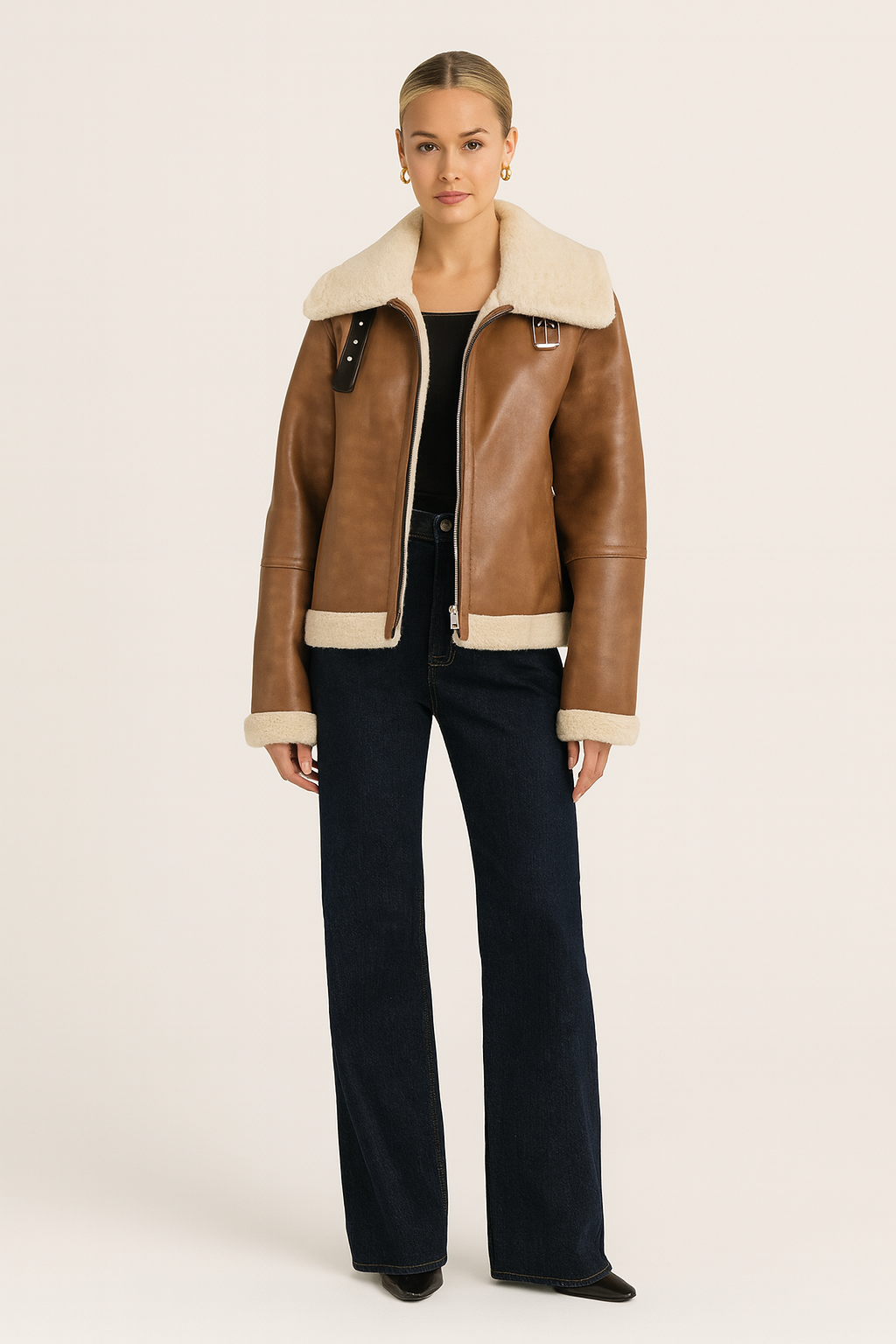 CAPRI | SHEARLING AVIATOR JACKET